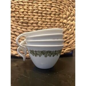 Vintage Corelle‎ Spring Blossom Crazy Daisy set of 4 coffee mugs
